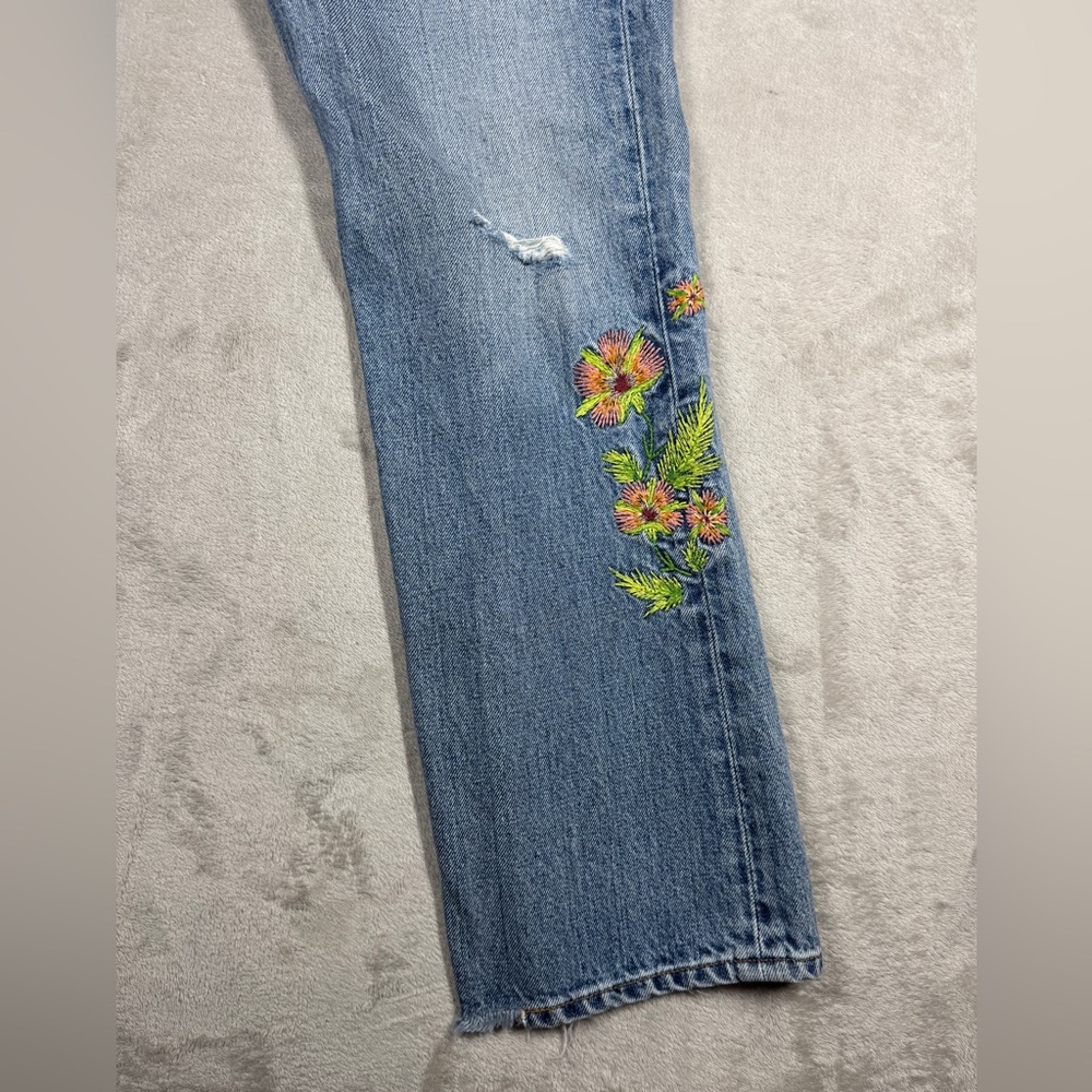 Free People X Citizens of Humanity Estella High Rise Ankle Flare Blue Jeans 25 - Picture 6 of 17